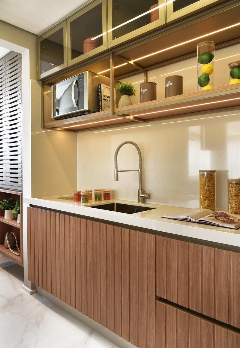 Cozinha do apartamento decorado